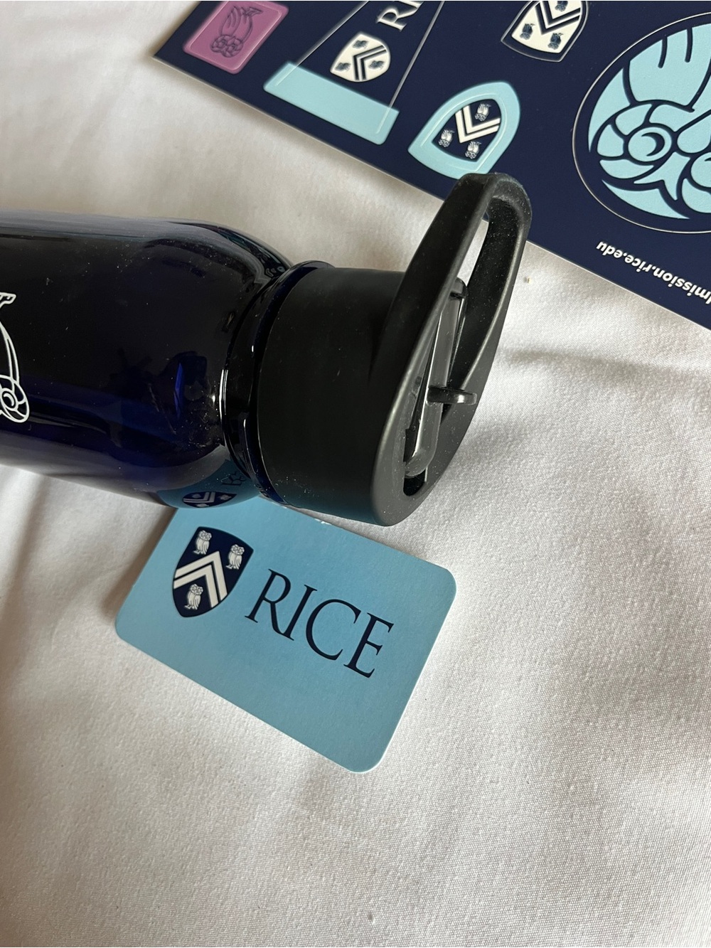 Rice University Blue Water Bottle Stickers Smartphone Grip Set - Picture 5 of 10